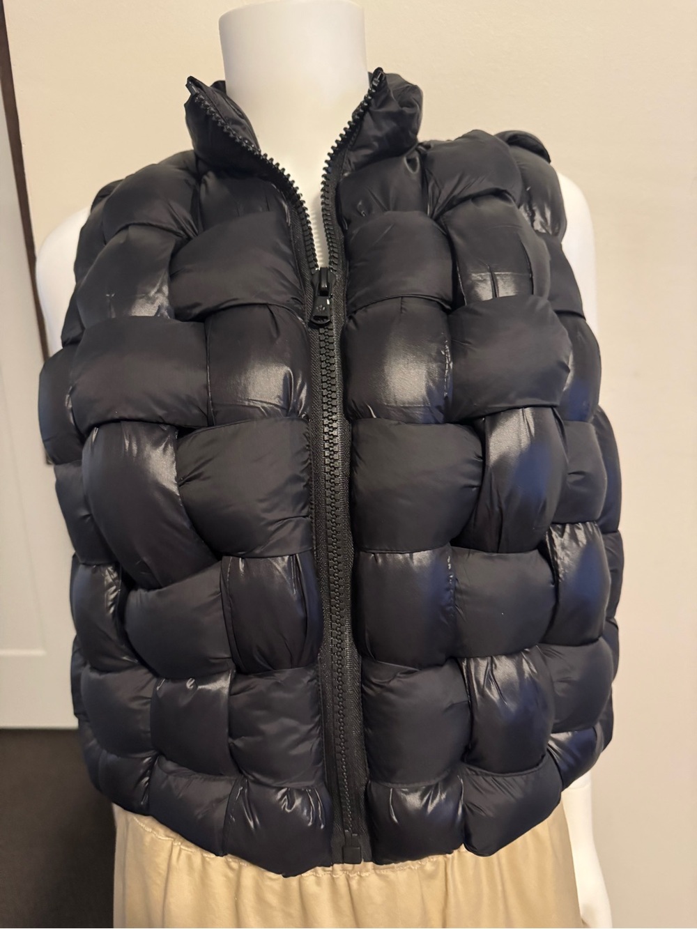 Canadian Black Woven Puffer Vest - NEW!